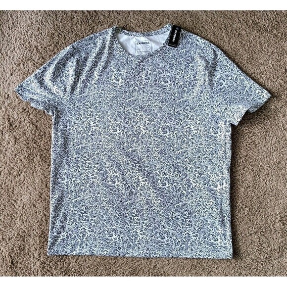 Express Other - Express T-Shirt Men's XL Leaf White Stretch Short Sleeve